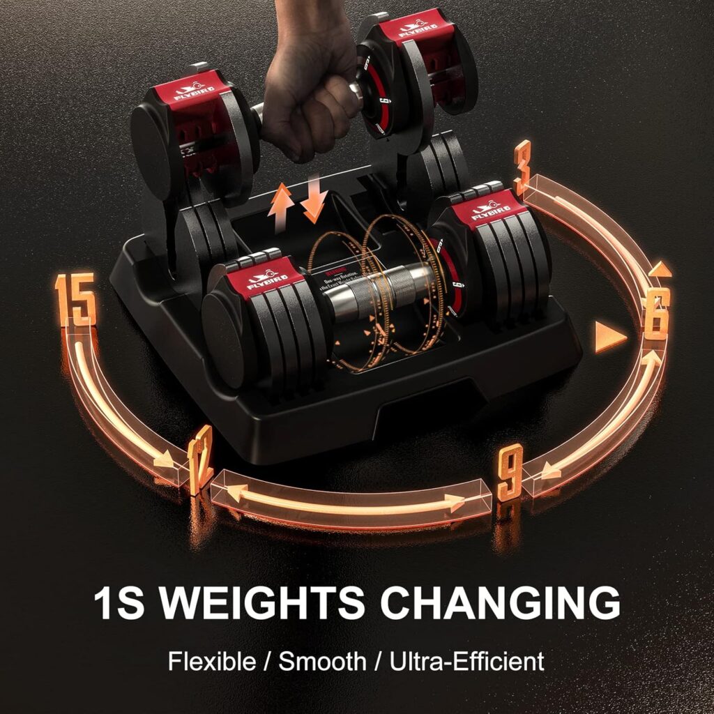 flybird adjustable dumbbell features