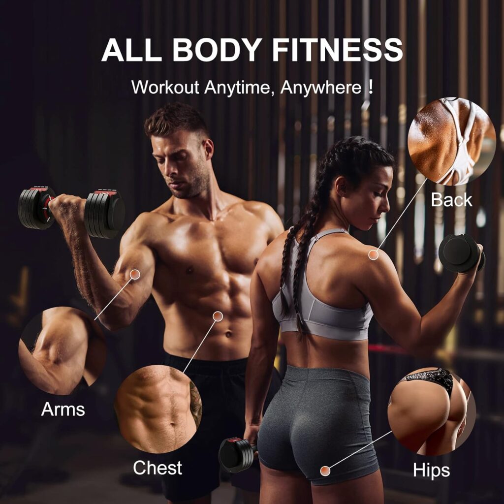 flybird adjustable dumbbell features for all body
