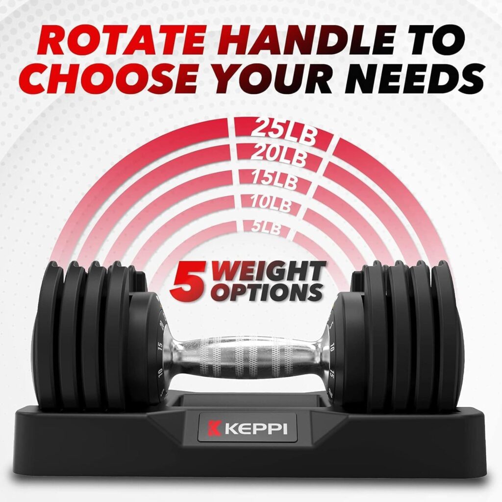 Keppi Adjustable Dumbbells Set weight Adjustment