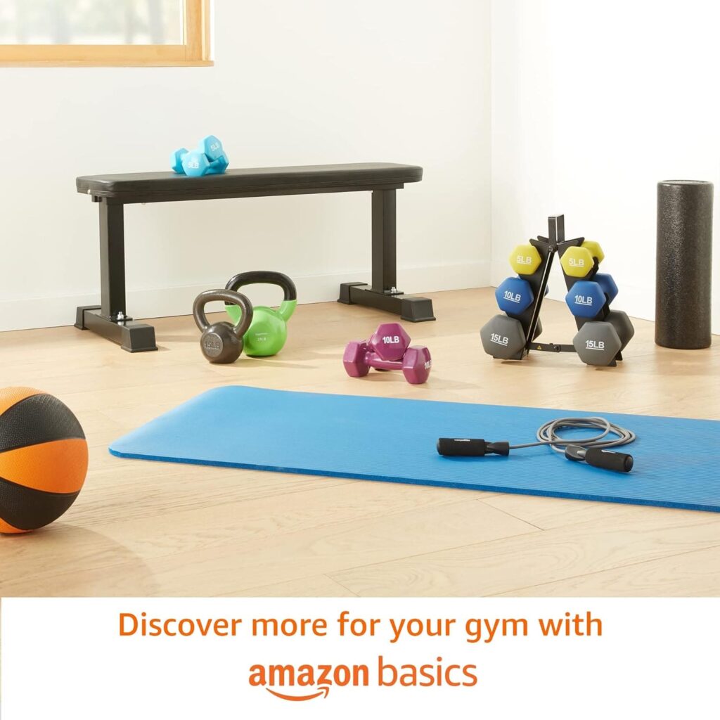 Amazon Basic Rubber Hex Dumbbell Best for Home Gym Exercise