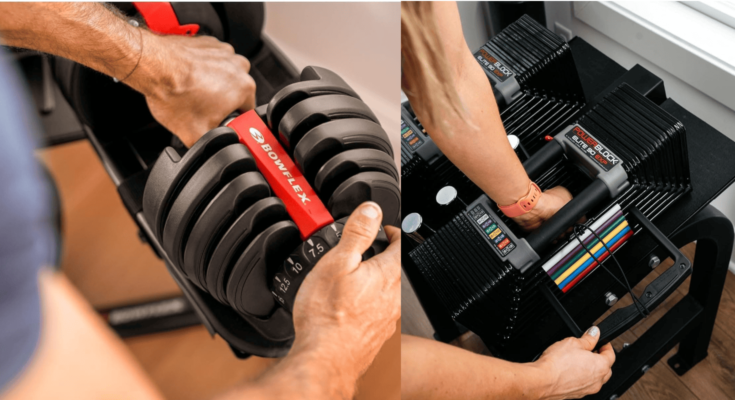 Ultimate Bowflex Selectech 552 Adjustable Dumbbell vs PowerBlock Elite EXP