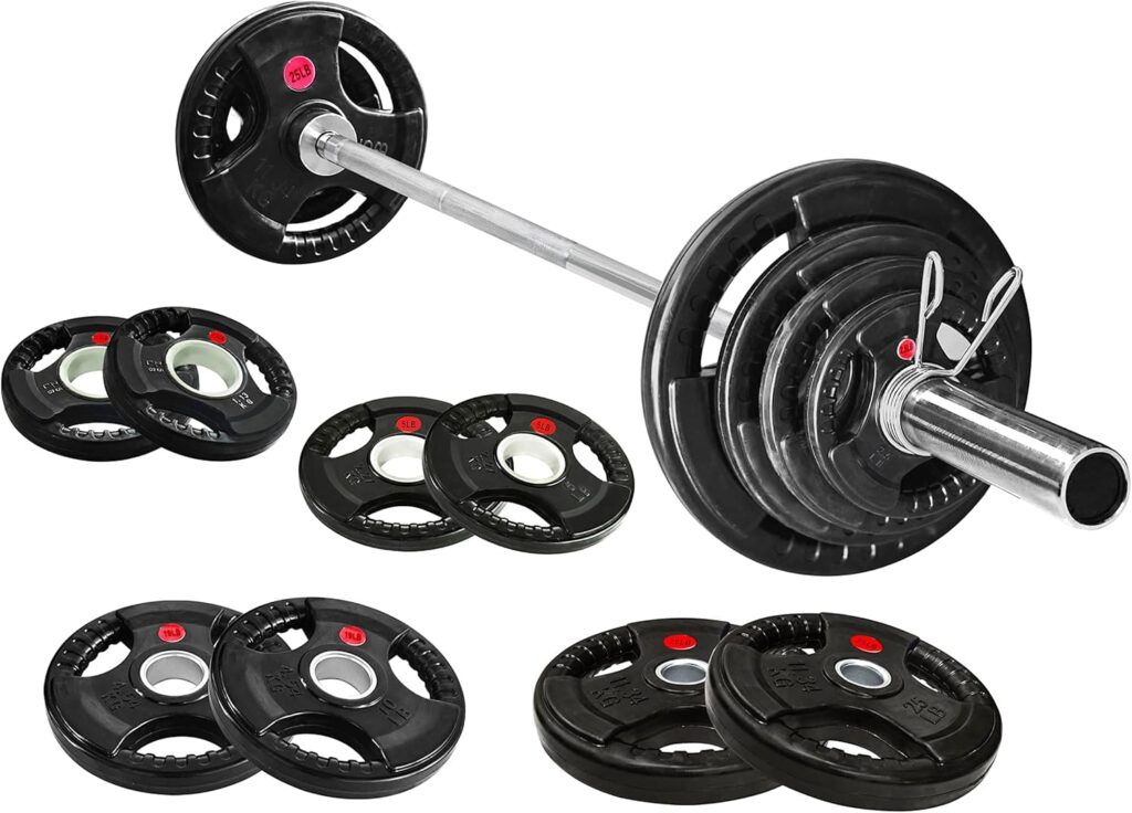 Fitvids Olympic Cast Iron 2 Inch Weight Plates Including 5FT Olympic Barbell Bar and Safety Lock 100 Pounds Set 85lbs Plates Comprehensive Review 2025