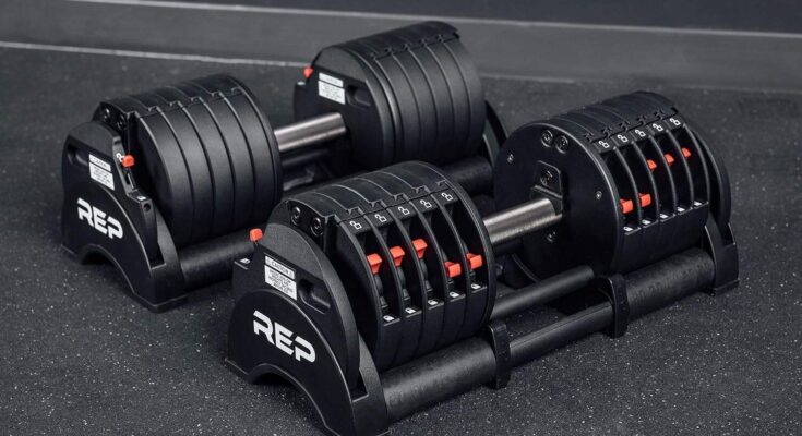 Rep Fitness Quickdraw Adjustable Dumbbell Set
